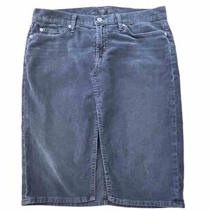 7 for all mankind ~ 5 pocket Grey Corduroy Skirt ~ size 31